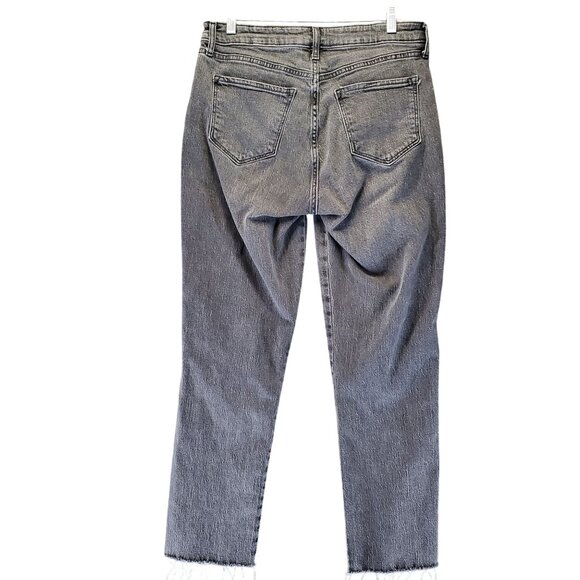 Old Navy Jeans Womens 8 Gray High-Rise Vintage Slim Frayed Hem Denim - Picture 10 of 11